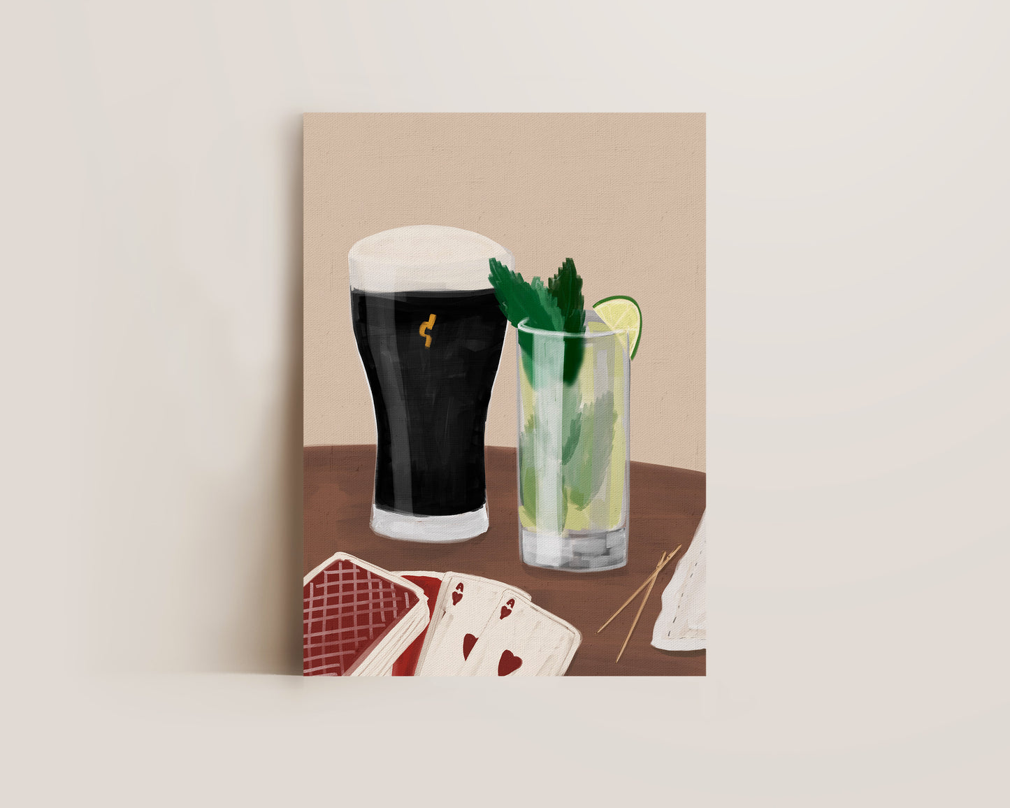 Black Stout & Mojito Date Night Print