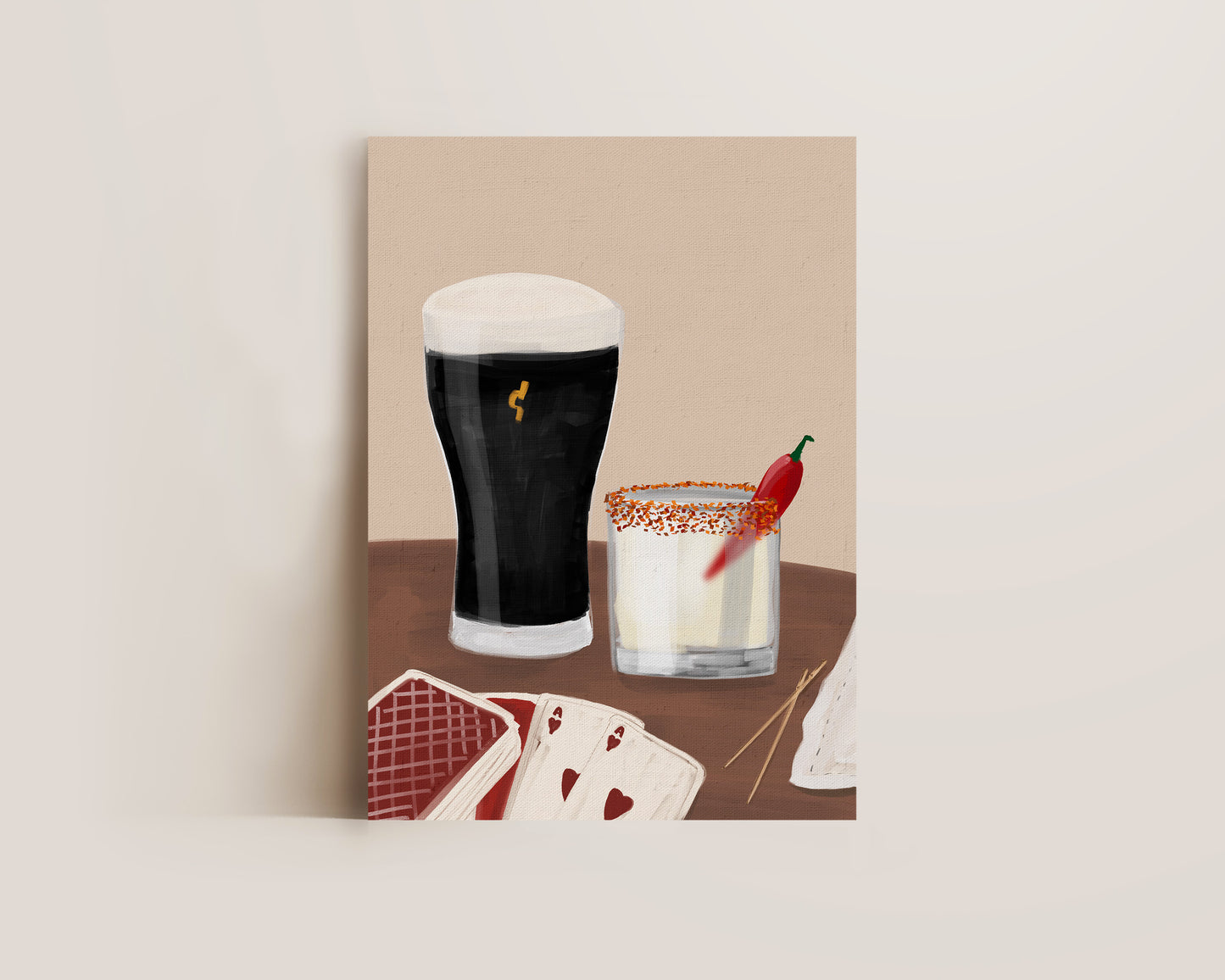 Black Stout & Spicy Margarita Date Night Print