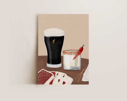 Black Stout & Spicy Margarita Date Night Print