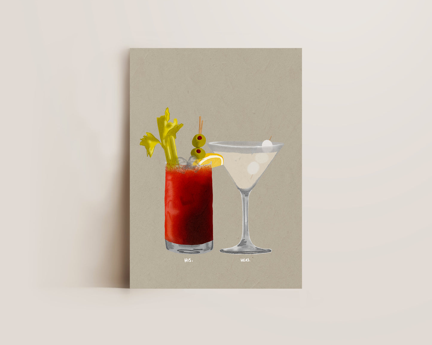 Bloody Mary & Lychee Martini Print
