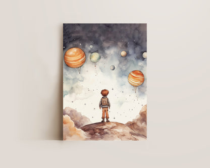 Boy In Space Print