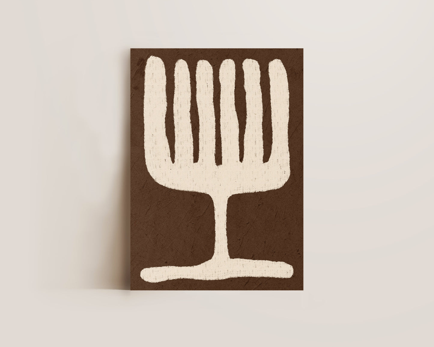 Abstract Brown Cup Oil Pastel