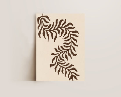 Brown Vines Oil Pastel