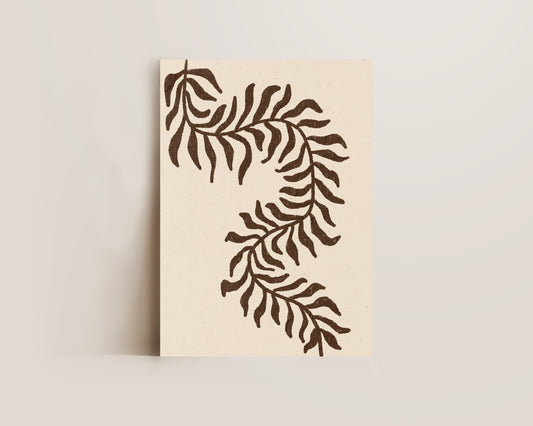 Brown Vines Oil Pastel