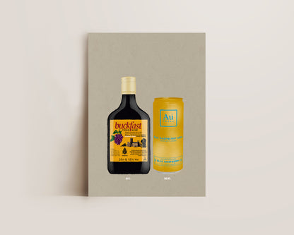 Buckfast & AU Blue Raspberry Can Print