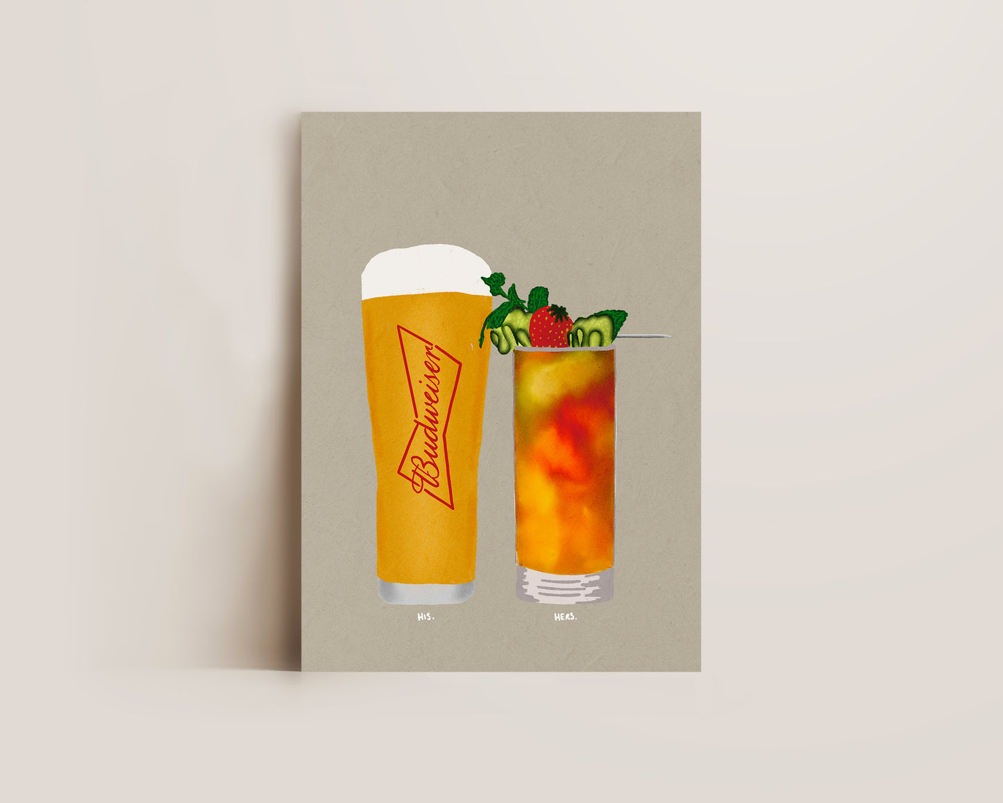 Budweiser Pint & Pimms Print