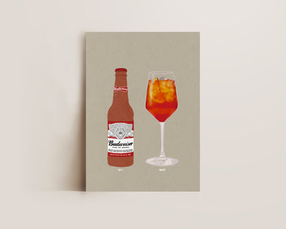 Budweiser & Aperol Spritz Print