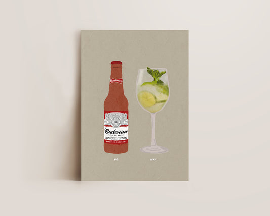Budweiser & Hugo Spritz Print