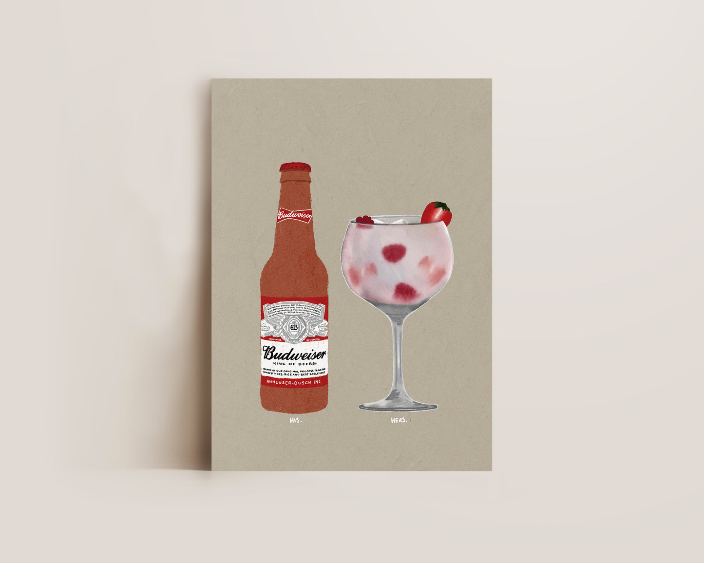 Budweiser & Pink Gin Print