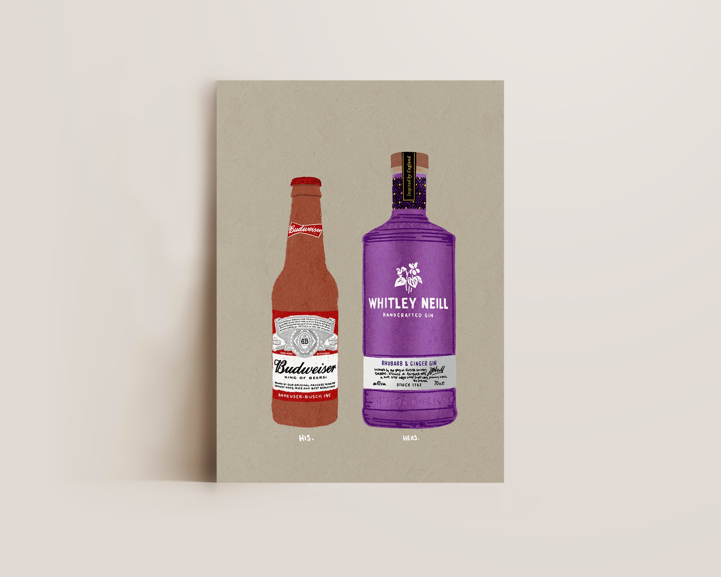 Budweiser & Rhubarb Ginger Gin Print