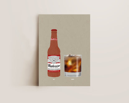Budweiser & Havana Rum Coke Print