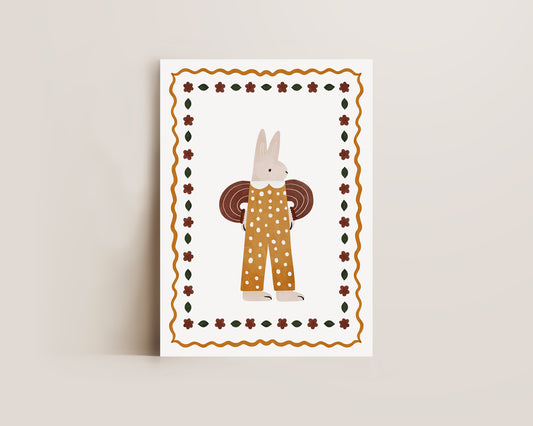 Polka Dot Bunny Print