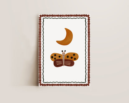 Butterfly & Moon Print