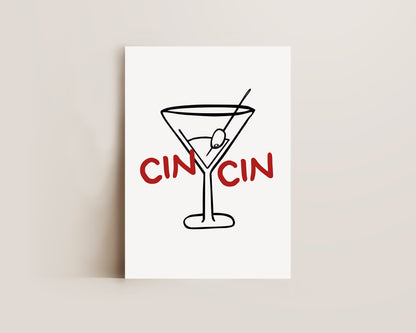Cin Cin Martini Print