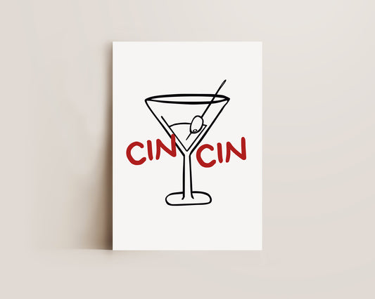 Cin Cin Martini Print