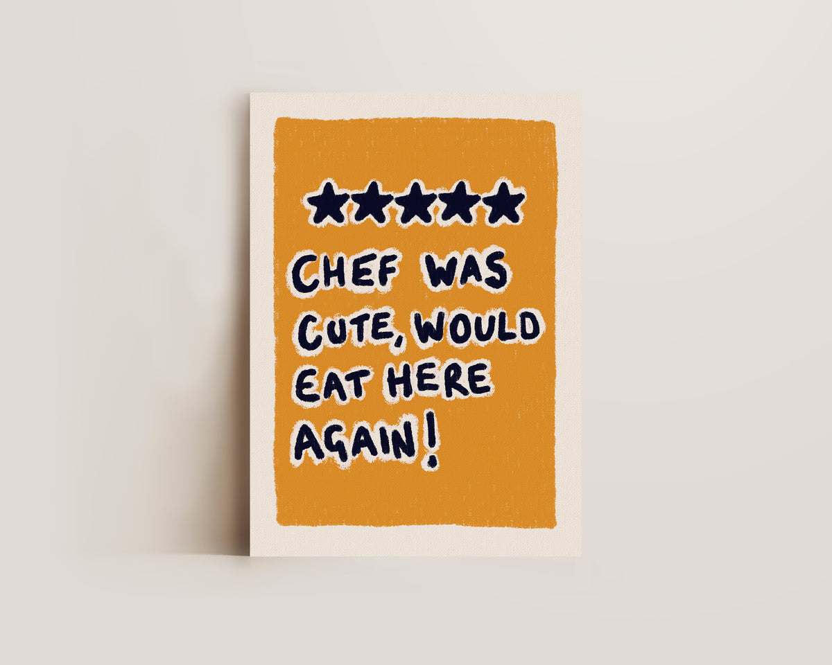 Chef Was Cute Yellow Print