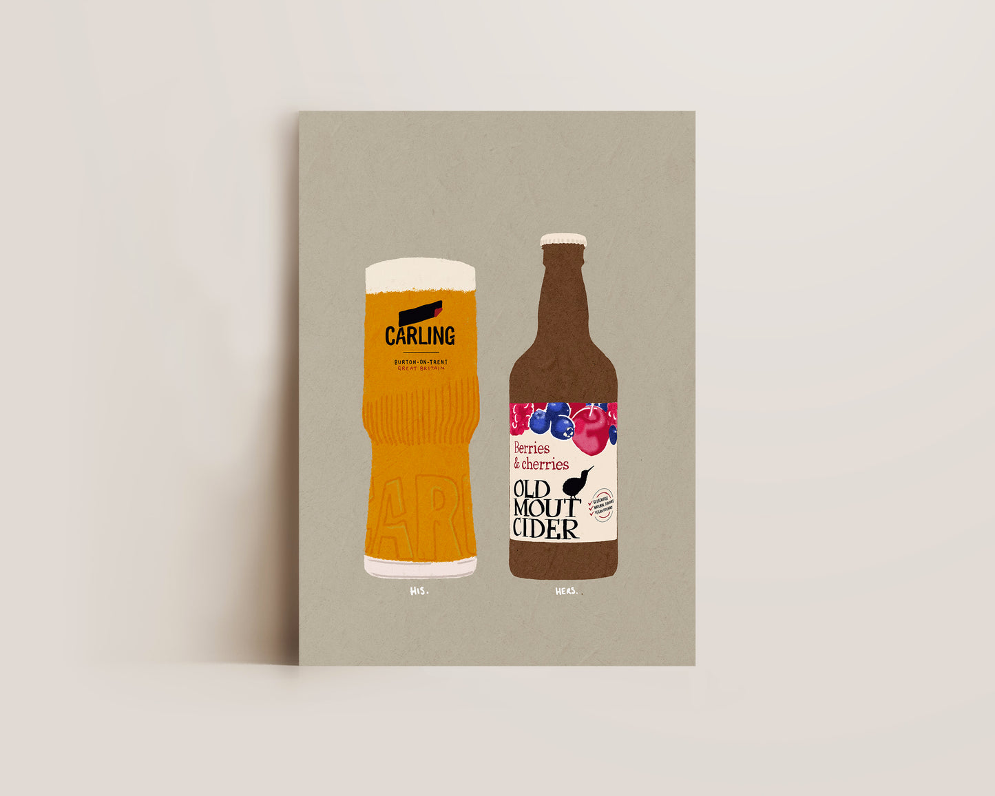 Carling & Old Mout Berries & Cherries Print