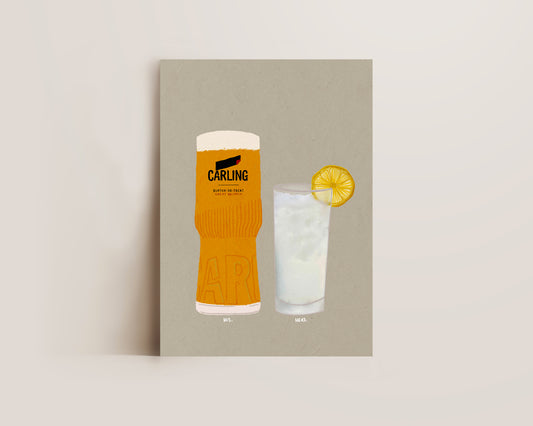 Carling & Vodka Lemonade Print