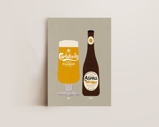 Carlsberg & Aspall Bottle Print