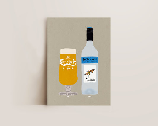 Carlsberg & Yellow Tail Print