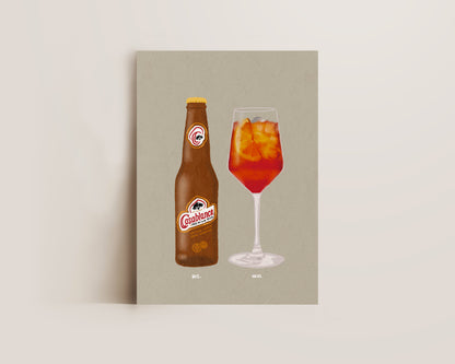 Casablanca Lager & Aperol Spritz Print
