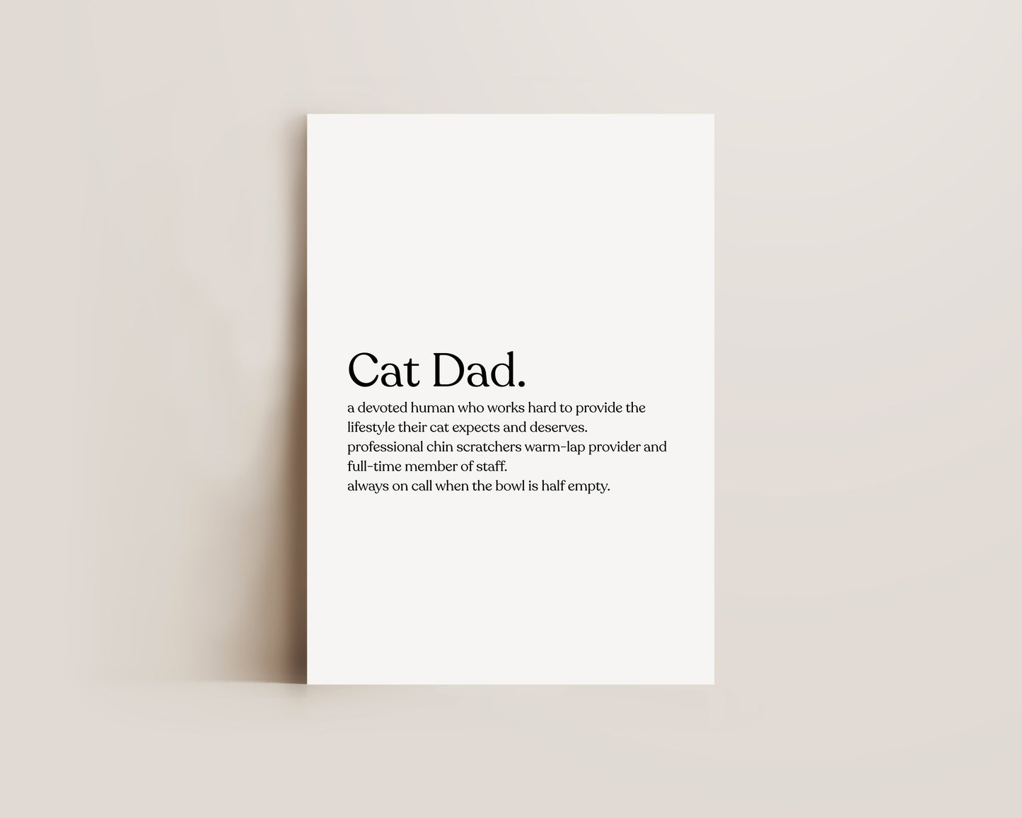 Cat Dad Definition Print