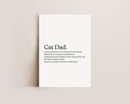 Cat Dad Definition Print