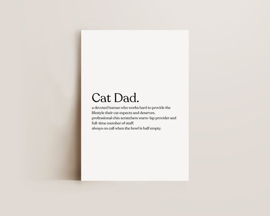 Cat Dad Definition Print