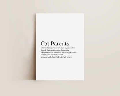 Cat Parents Definition Print
