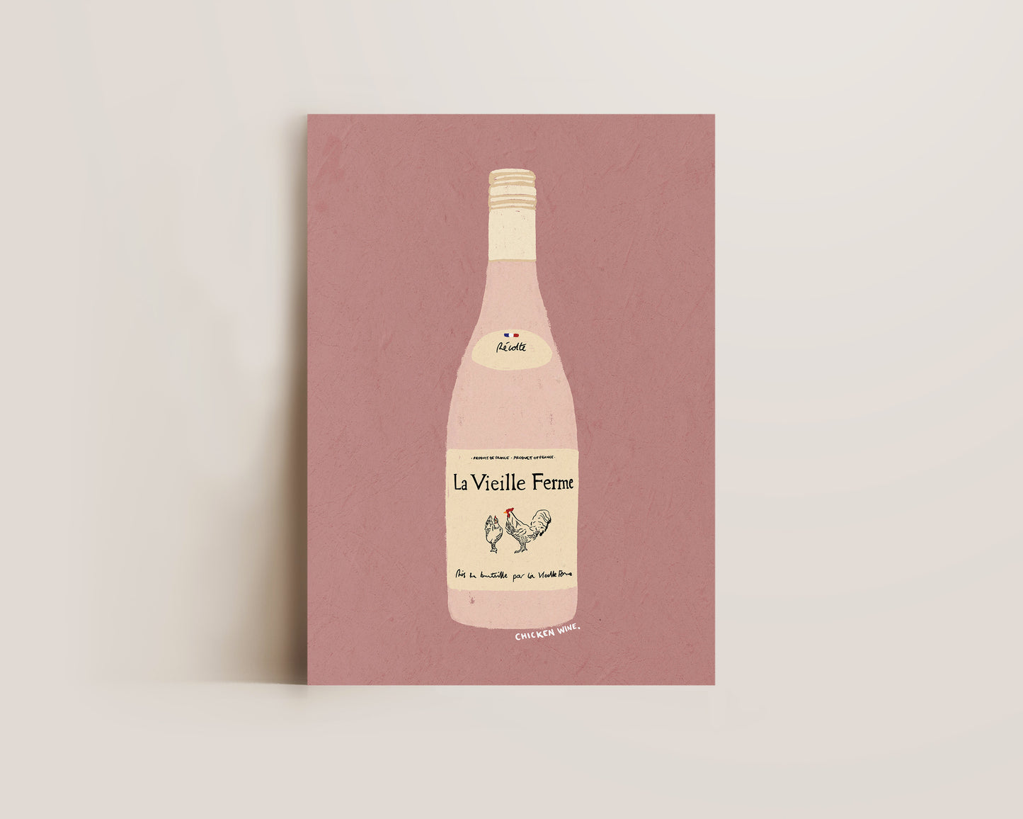 Chicken Wine Print