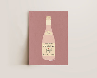 Chicken Wine Print