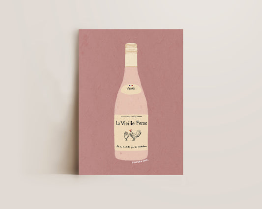 Chicken Wine Print