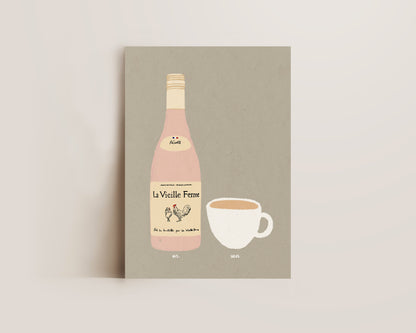 Chicken Wine & Cup of Tea Print