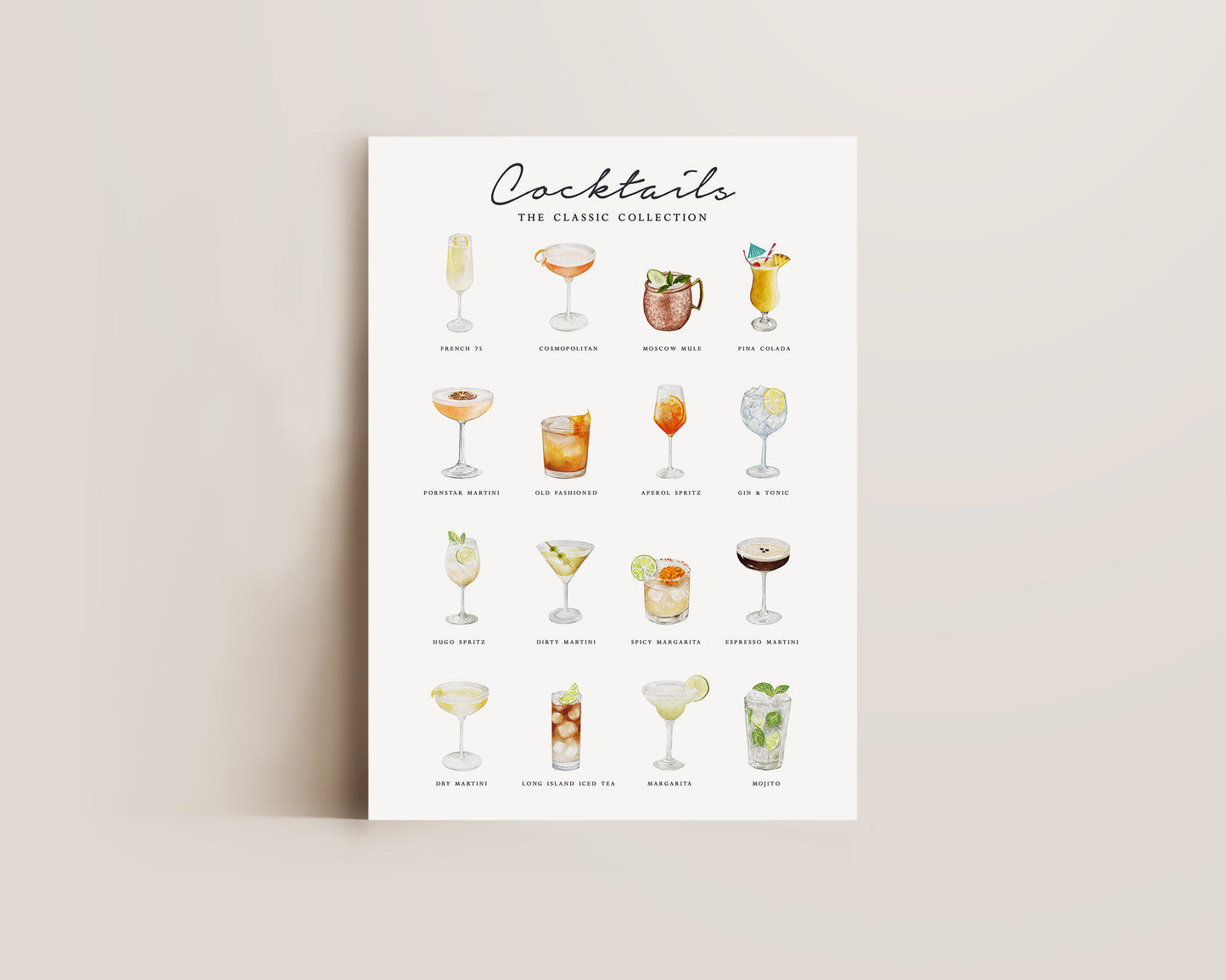 Cocktail Menu Print