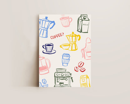 Colourful Coffee Print