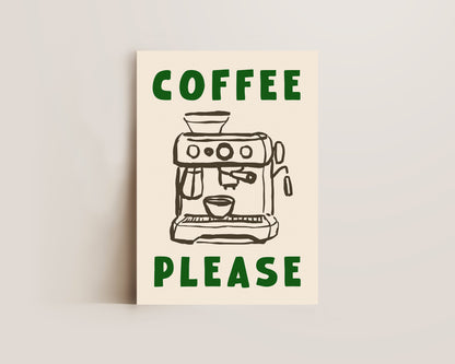 Coffee Please Print In Green