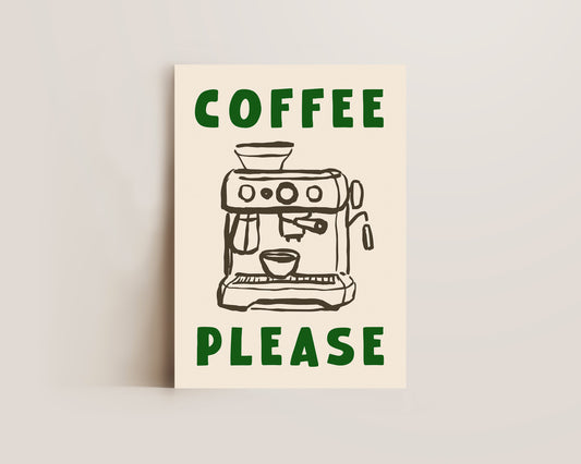 Coffee Please Print In Green
