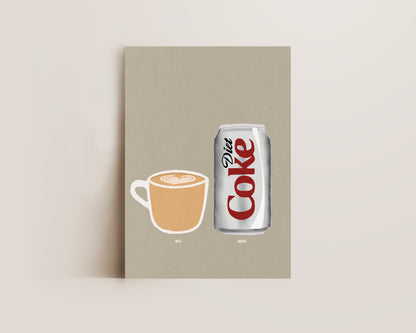 Coffee & Diet Coke Print