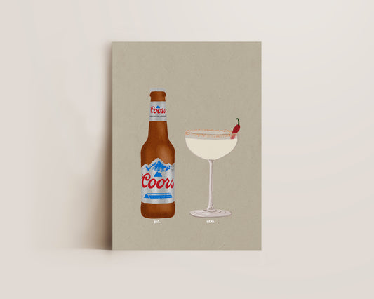 Coors Light & Spicy Marg Print