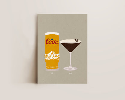 Coors & Espresso Martini Print