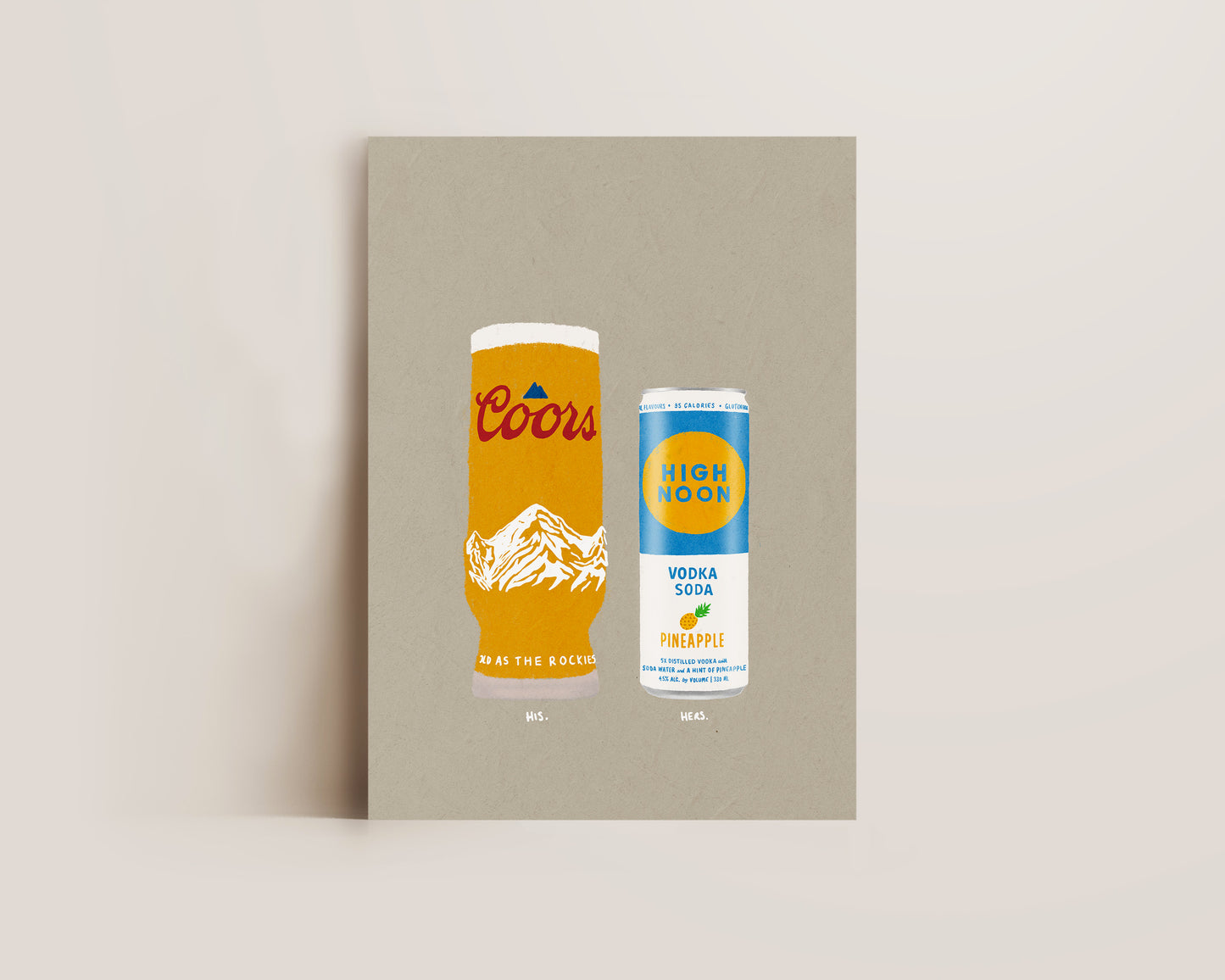Coors & High Noon Pineapple Print