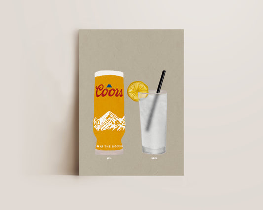 Coors & Malibu Lemonade Print