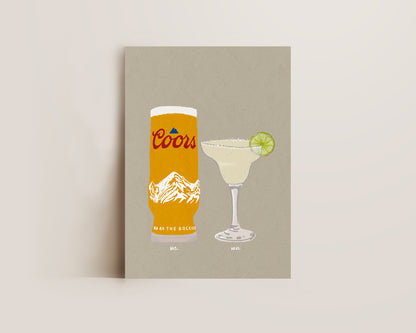 Coors & Margarita Print