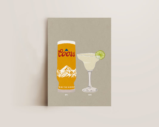 Coors & Margarita Print