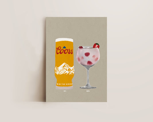 Coors & Pink Gin Print