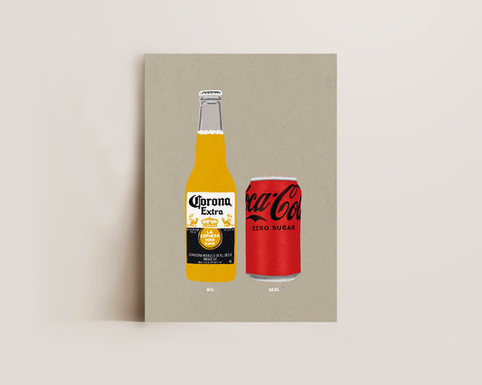 Corona & Coke Zero Print