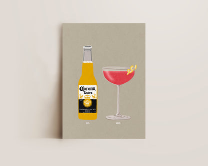 Corona & Cosmopolitan Print