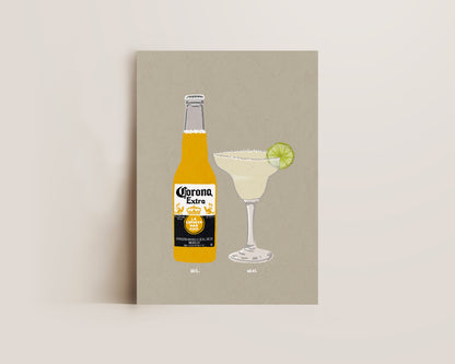 Corona & Margarita Print