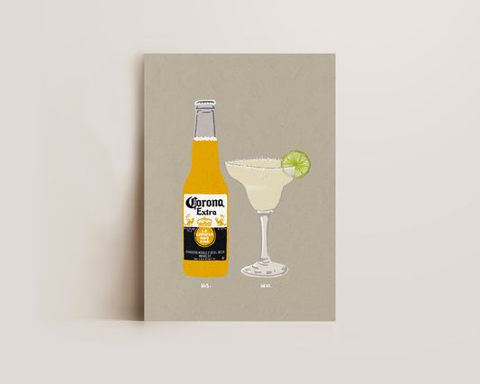 Corona & Margarita Print