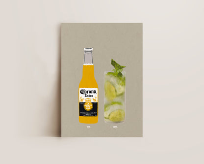 Corona & Mojito Print